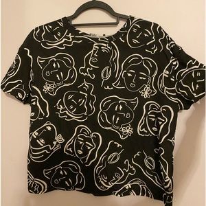 NWT Zara Abstract T-Shirt